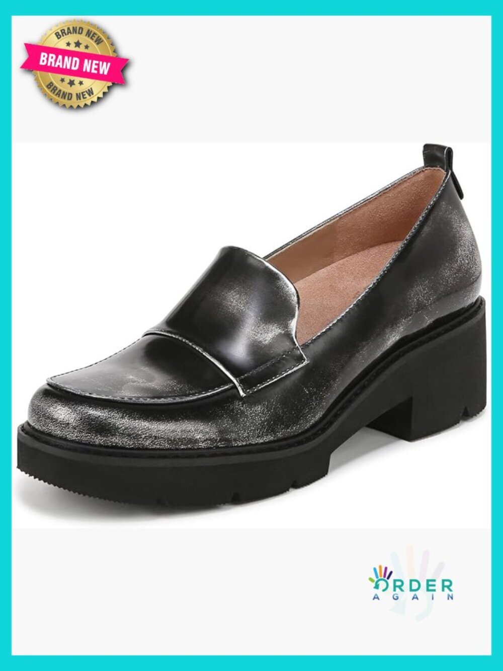 Modern Lug Sole Loafer Chunky Block Heel 2.25" Platform Lightweight Comfort